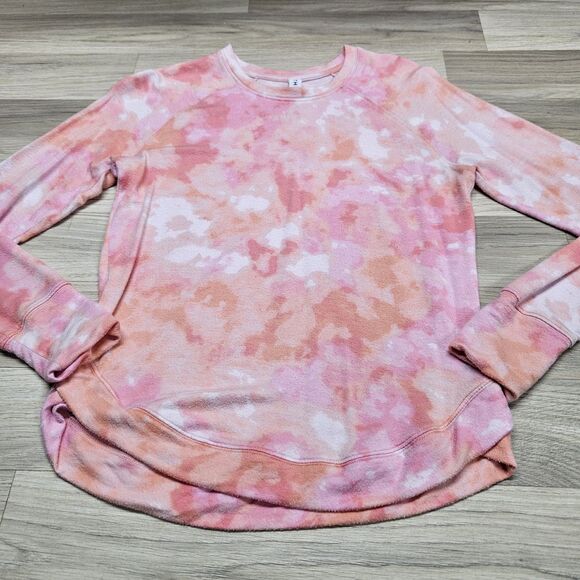 Athleta Womens Pink Tie Dye Longsleeve Shirt XS - Picture 2 of 9